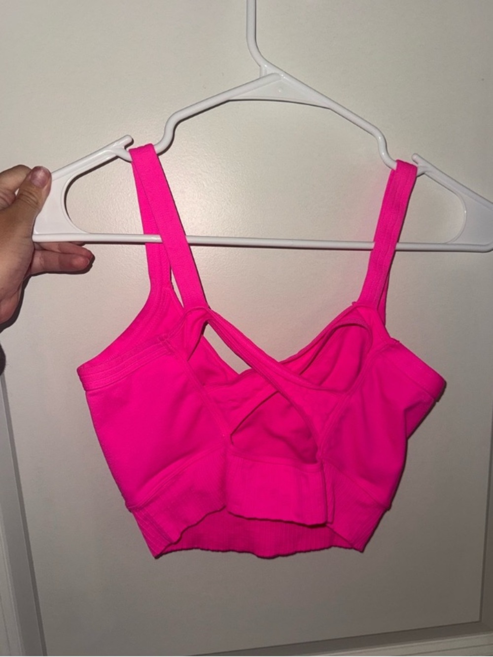 Bright Neon Pink Cropped Bralette Tank
